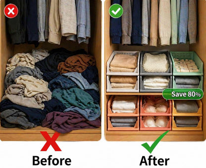 RMAN Kleiderschrank Organizer Schubladenbox stapelbar 4er Set