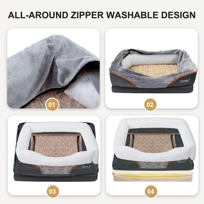Joyelf Orthopädisches Memory-Schaum Hundebett & Sofa