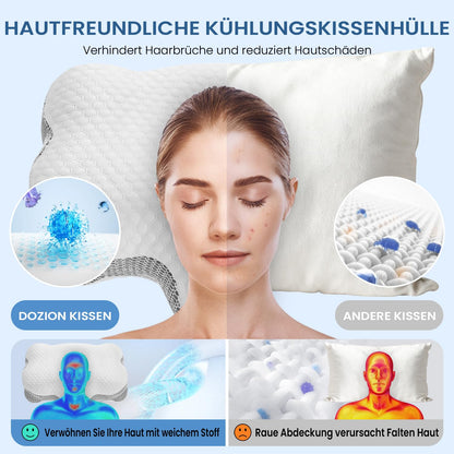 Dozion Nackenkissen Memory Foam, ergonomisches Kopfkissen MI-1001