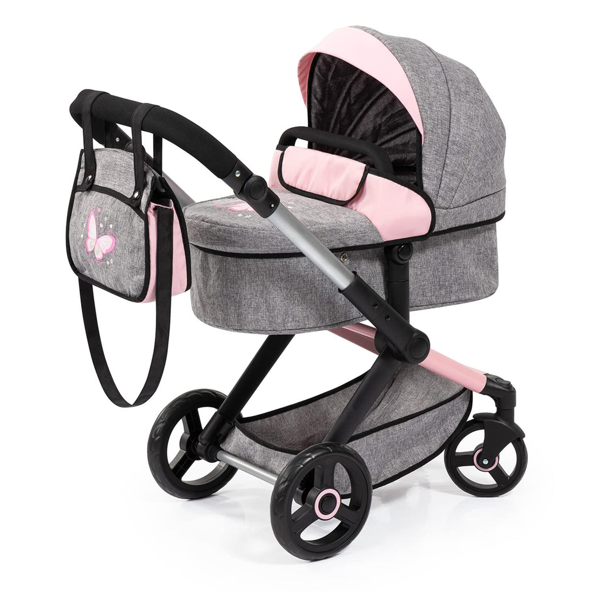Bayer Design Xeo Puppenwagen wandelbar als Puppenjogger 17033AA. Modular für Puppentransport und realistisches Rollenspiel.