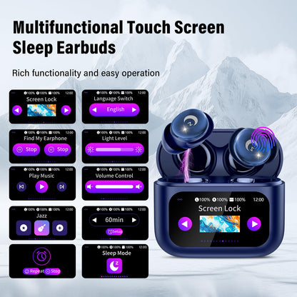 VEKJ L8 Pro Schlafkopfhörer Bluetooth 5.4 In-Ear, Sternenblau