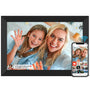 FRAMEO WLAN 32GB Digitaler Fotorahmen – 10,1 Zoll IPS Touchscreen. Rechteckiger, schwarzer Rahmen zur WLAN-Foto- & Videoanzeige.