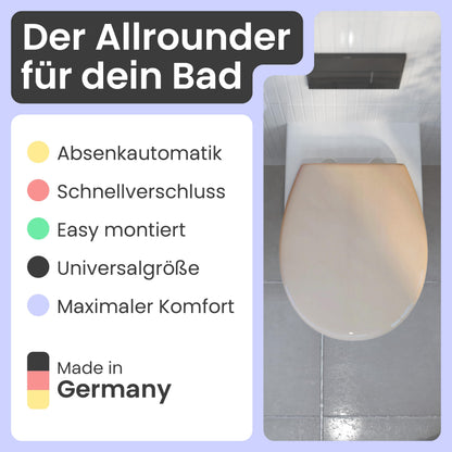 instmaier Alma WC-Sitz oval mit Absenkautomatik – Bahama Beige