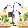 SANSI LED Pflanzenlampe 450W Vollspektrum 3-Schwanenhals mit Timer. Dreibarmige, schwarze LED-Lampe fördert optimales Pflanzenwachstum drinnen.