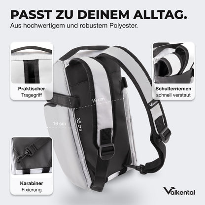 Valkental 3in1 Gepäckträgertasche mit Rucksackfunktion, 10 Liter
