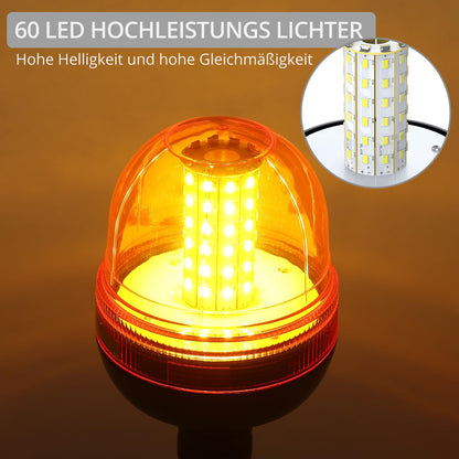 Justech LED Rundumleuchte Amber 12V/24V Warnleuchte 2er-Set ECE R10