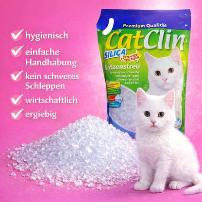 Catclin Silikat-Katzenstreu 64 L (8 x 8 L) Vorratspack