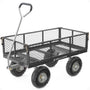 Gorilla Wandelbarer Garten-Transportwagen 362.9 kg – Schwarz. Mit klappbaren Seiten für den Lastentransport im Garten.