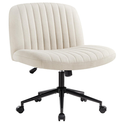 IWMH Bürostuhl Stoffpolsterung ohne Armlehnen - Beige. Beiger Bürostuhl mit Stoffbezug, ohne Armlehnen. Zum Sitzen am Schreibtisch.