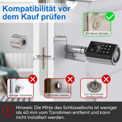 WELOCK ToucA51 Elektronisches Fingerabdruck Türschloss - App/Code