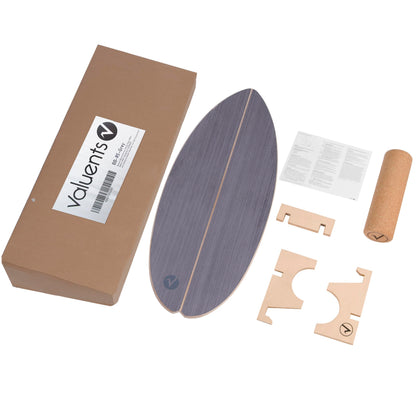 valuents Balance Board Holz Gleichgewichtstrainer – Stone Grey