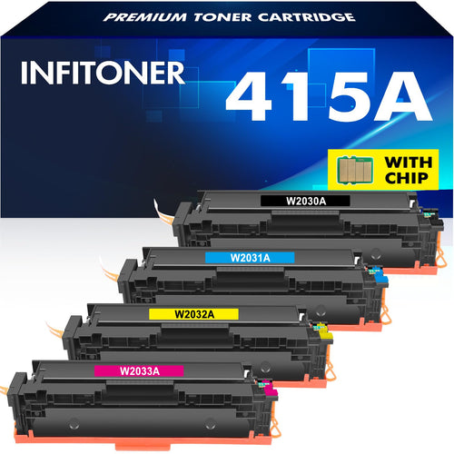 Kompatibel für HP 415A W2030A Toner 4er-Pack M479fdw mit Chip: Vier Farblasertonerkartuschen für Farbdruck.