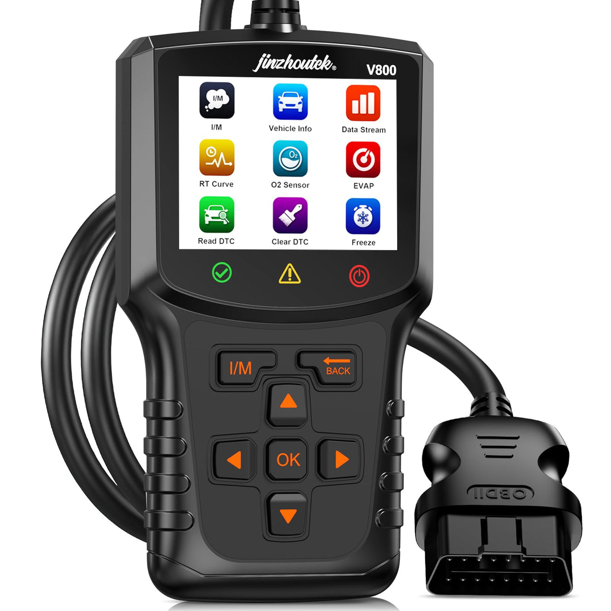 jinzhoutek OBD2 Diagnosegerät KFZ Auslesegerät für OBDII Fahrzeuge, 2,8 Zoll Farbdisplay