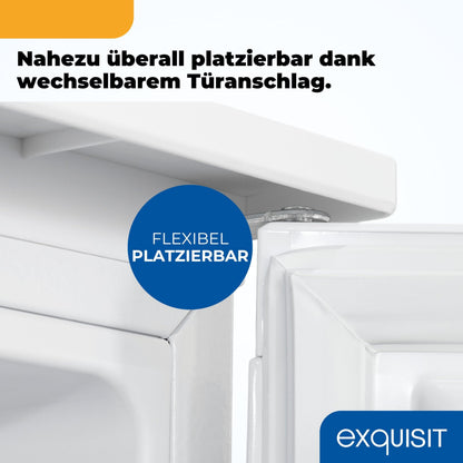 Exquisit KS5117-3-010E Kühlschrank mit 3-Sterne-Gefrierfach, weiss