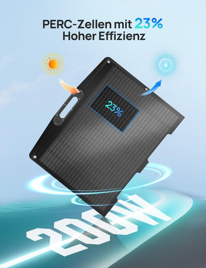 ECO-WORTHY 200W Faltbares Solarpanel für Powerstation und Camping
