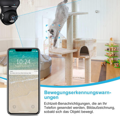 litokam Little elf Überwachungskamera 2K WLAN Innenkamera, 2 Stück