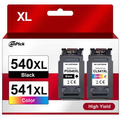 CanPick PG-540 XL CL-541 XL Multipack Druckerpatronen Schwarz Color, 2er-Pack Tintenpatronen