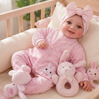 BABESIDE Reborn Puppe Sunny, realistische Babypuppe, 17 Zoll
