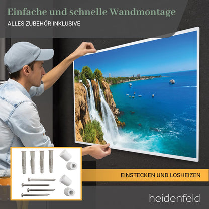 Heidenfeld HF-HP105 Infrarotheizung 600 Watt – Design Strand