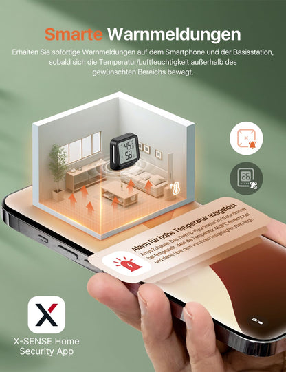 X-Sense WLAN Thermometer Hygrometer STH0A für innen mit App