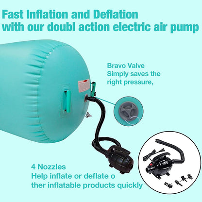PPXIA Air Roll Aufblasbare Gymnastik Rolle - mit Pumpe
