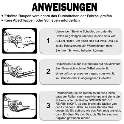 Herrselsam Offroad Sandbleche Anfahrhilfe – 2 Stk. Kunststoff