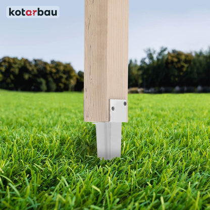 KOTARBAU Pfostenträger zum Einschlagen 8er Set 500 mm Stahl