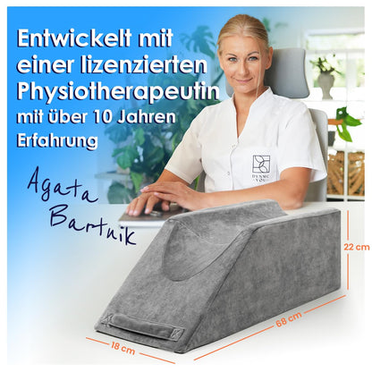 DYNMC you Beinkissen – Keilkissen Memory-Schaum 68x25x22 cm