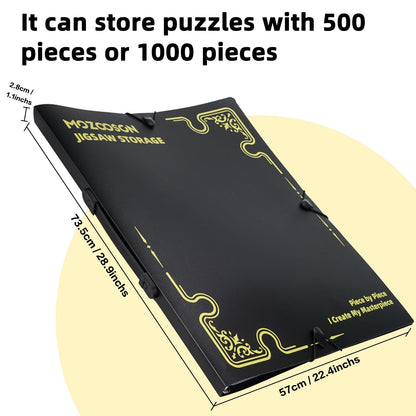 MOZOOSON Puzzlemappe für 1000 Teile, Aufbewahrung mit 25 Taschen