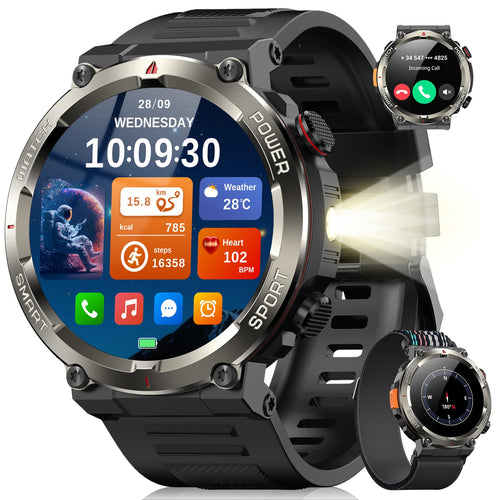 Blackview W50 Pro Smartwatch Herren, 100 Tage Akku, Kompass, IP68