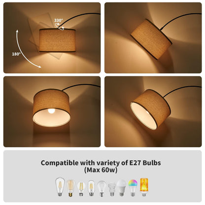 Modlicht JASMIN Dekorative Bogenleuchte - Leinen Beige