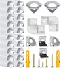 Chesbung LED Aluminium Profil V-Form 20x1m für LED Streifen bis 12 mm, eloxiertes Aluprofil mit milchig weisser Abdeckung