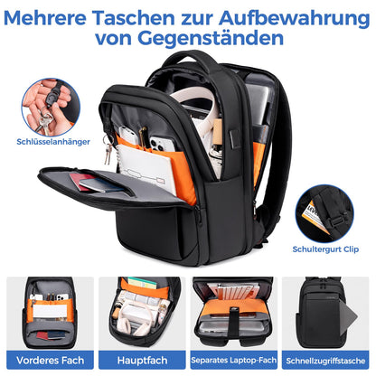 Fenree.geer Laptop Rucksack 15.6 Zoll, erweiterbar, wasserdicht