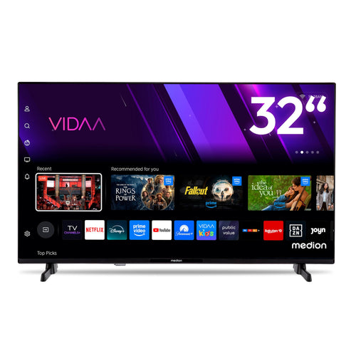 MEDION MD 832101 Full HD Smart-TV 80 cm (32 Zoll), schwarzer Flachbildfernseher zur Wiedergabe von Full HD Inhalten und Streaming.