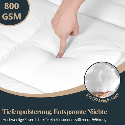 GMTextiles Topper 160x200cm - 5cm Hoher Schlafkomfort