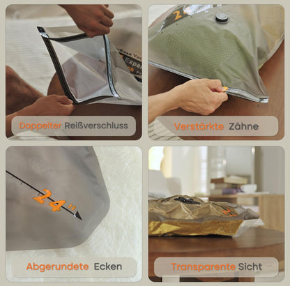 Vacbird Vakuumbeutel für Kleidung, 20 Stück mit kabelloser Vakuumpumpe