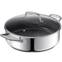 BEZIA Schmorpfanne 28 cm Edelstahl mit Deckel, 5,2 L, Induktion mit hohem Rand