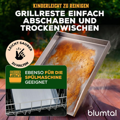 Blumtal Plancha Grill Set Gasgrill - 30x40 cm Edelstahl