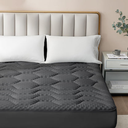 EHEYCIGA Gel Topper 160x200 cm Memory Foam Matratzentopper, Dunkelgrau