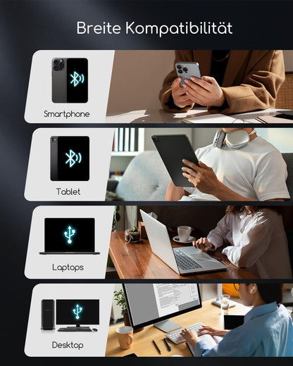 TATTMUSE A285M Mobiler Thermodrucker A4 mit Bluetooth, Weiss