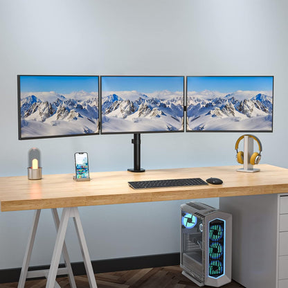 WALI M003S Monitorhalterung 3 Monitore – 27 Zoll Schwarz
