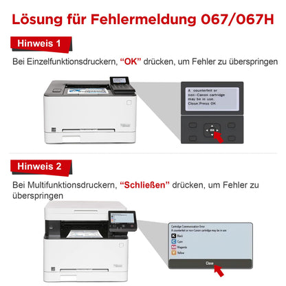 AUMOK 067H Toner-Set 4er-Pack kompatibel für Canon 067 i-SENSYS