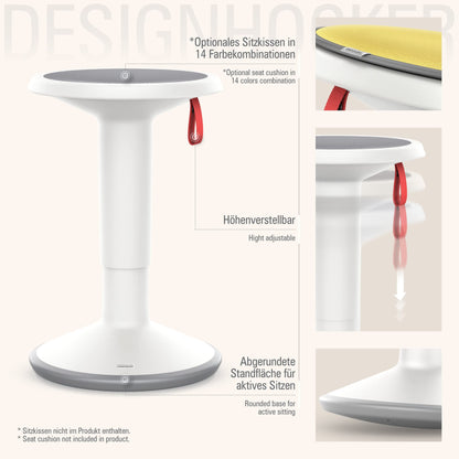 Interstuhl UPis1 Bürohocker – Grauweiss UP Designhocker