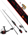 Paradox Fishing Trout Series X UL-Ruten Set - 1.85m 1-4g mit Rolle. Schwarzes Set (Rute, Rolle) für Forellenangeln mit 1-4g Wurfgewicht.