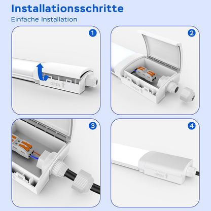 ANTENLICHT LED Feuchtraumleuchte 150 cm 45 W IP65 kaltweiss 5000 K