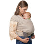 Boba Babytragetuch aus Baumwollfrottee, ab Geburt bis 15 kg, Beige – elastisches Tuch zum Tragen von Neugeborenen