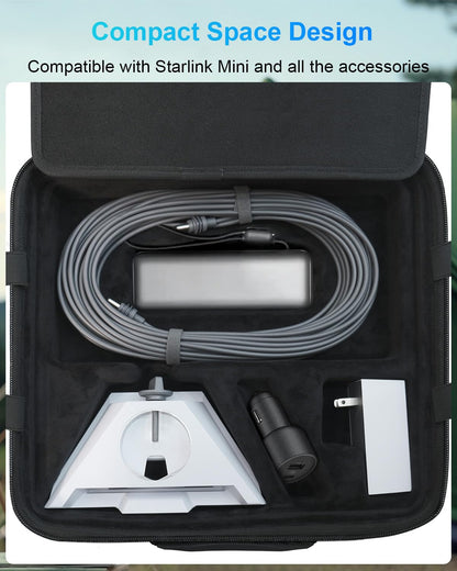 Mwin Starlink Mini Tasche – Hartschalen-Schutzhülle, schwarz