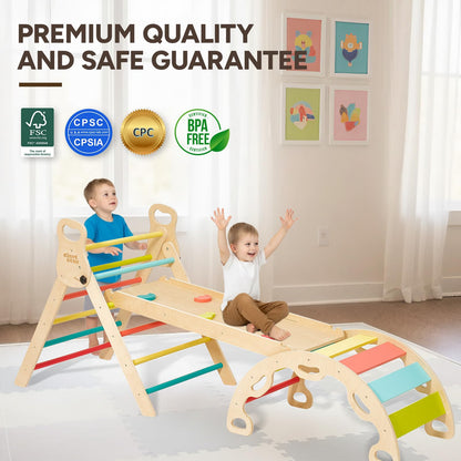 Giant bean 5-in-1 Montessori Kletterdreieck - Regenbogen (M)