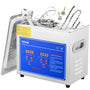 VEVOR Ultraschallreiniger 3L. Silberner Reiniger mit Heizung, Digital-Timer. Reinigt Brillen, Schmuck, Prothesen per Ultraschall.