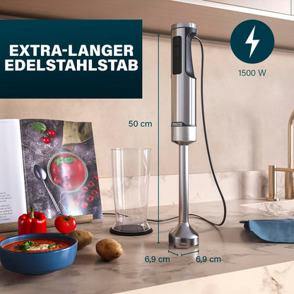 Princess Stabmixer Prof XXL 221233, 1500 W, 50 cm Edelstahlstab